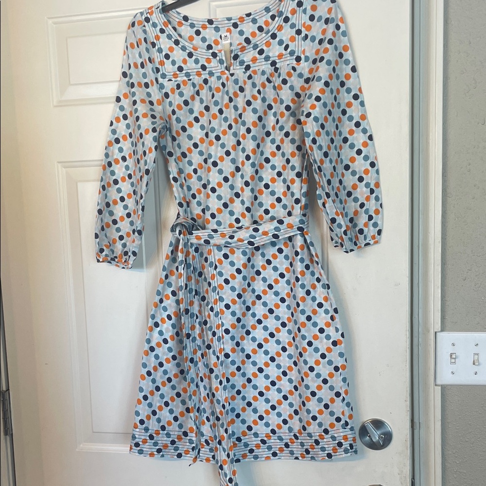 Uncle Frank Blue and Orange Polka Dot Dress